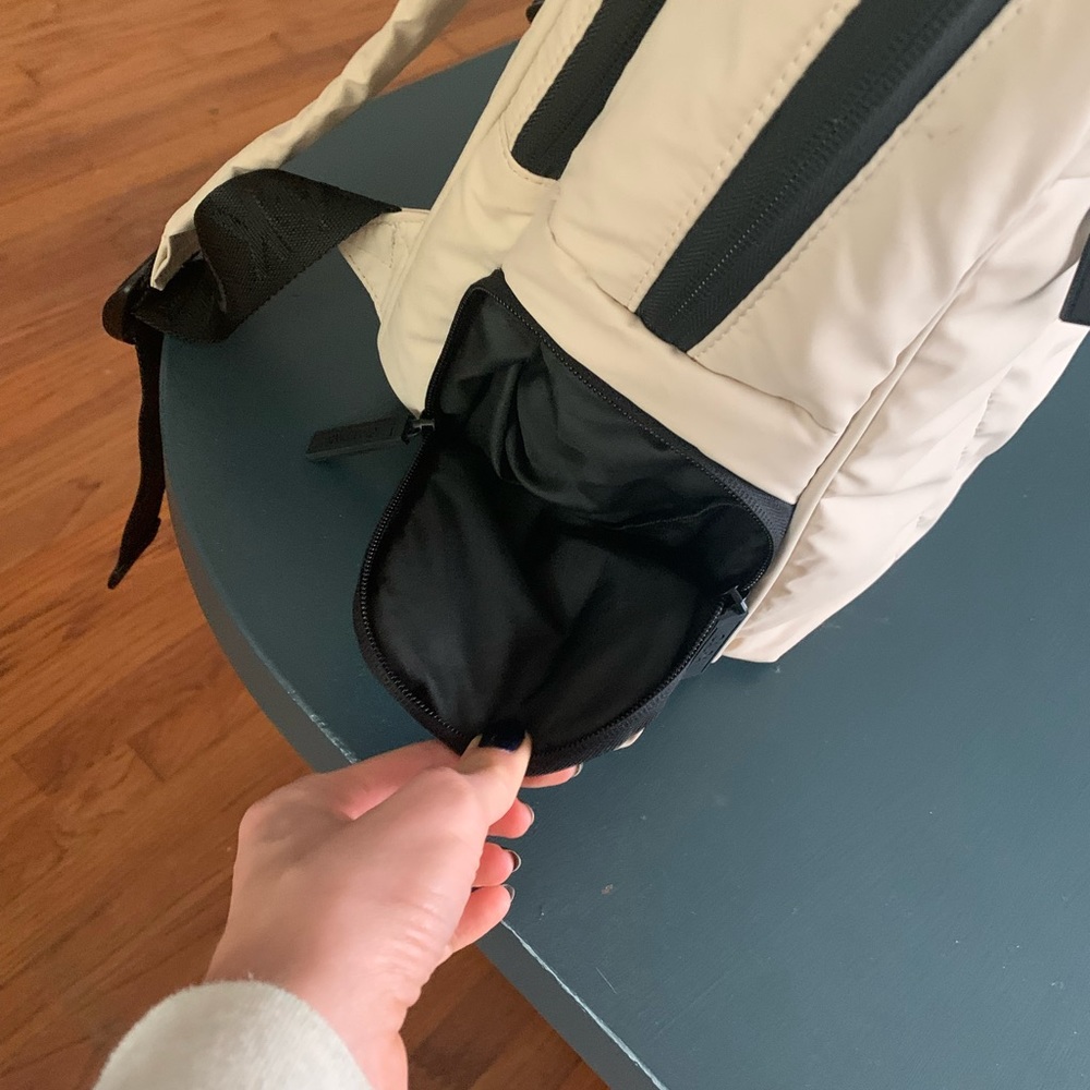 Calpak Luka 15” Cream Backpack with Black Trim - Picture 5 of 11
